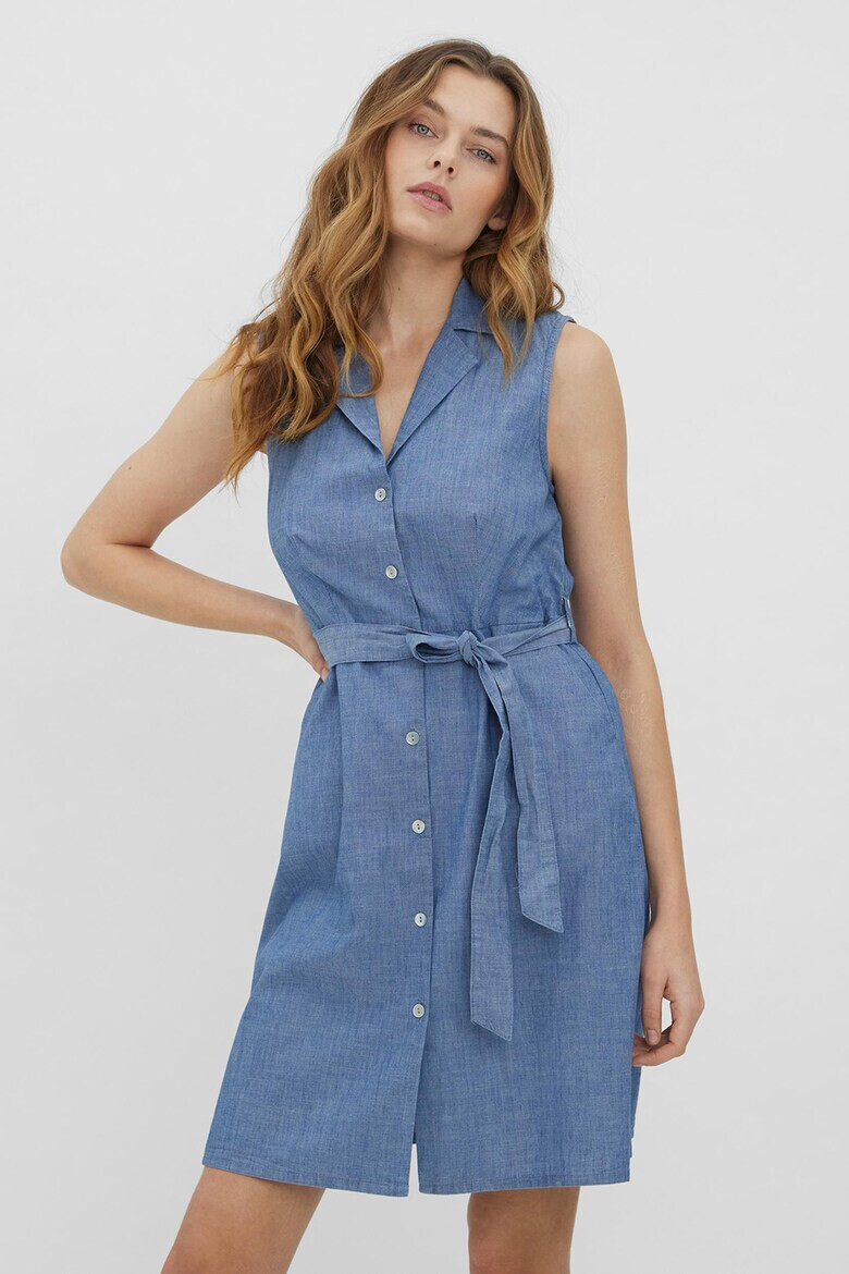 Vero Moda Рокля тип риза от шамбре - Pepit.bg