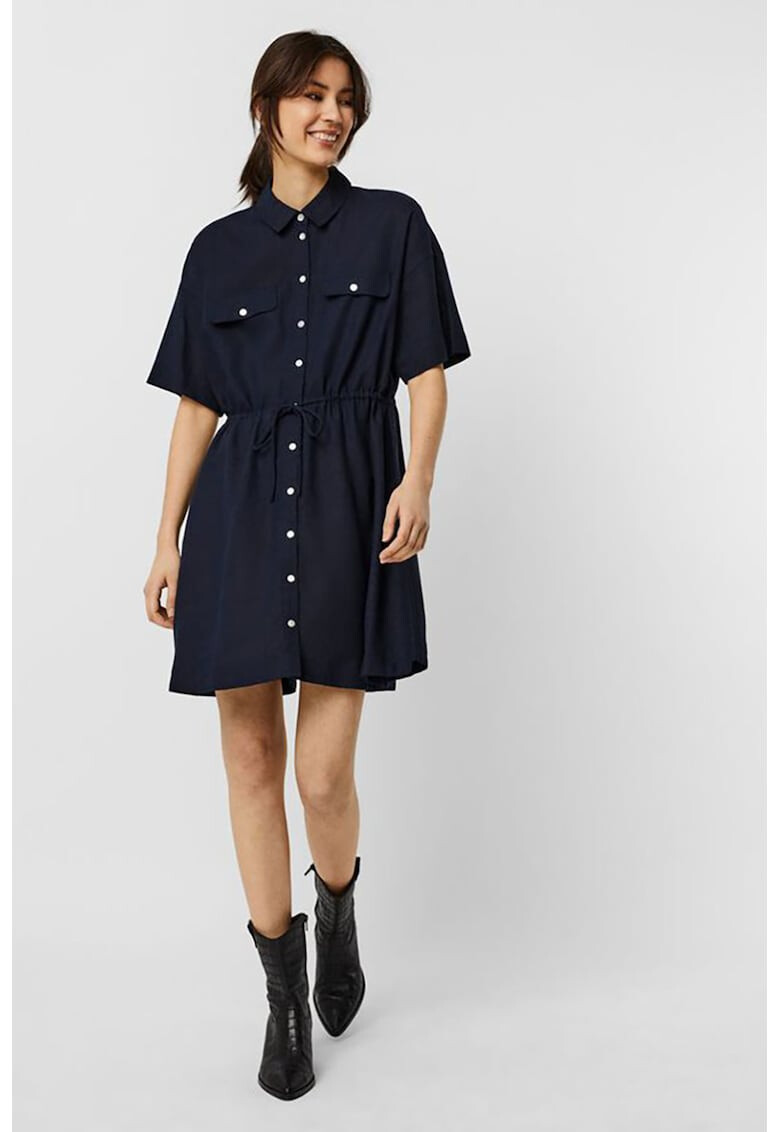 Vero Moda Рокля тип риза с лен - Pepit.bg