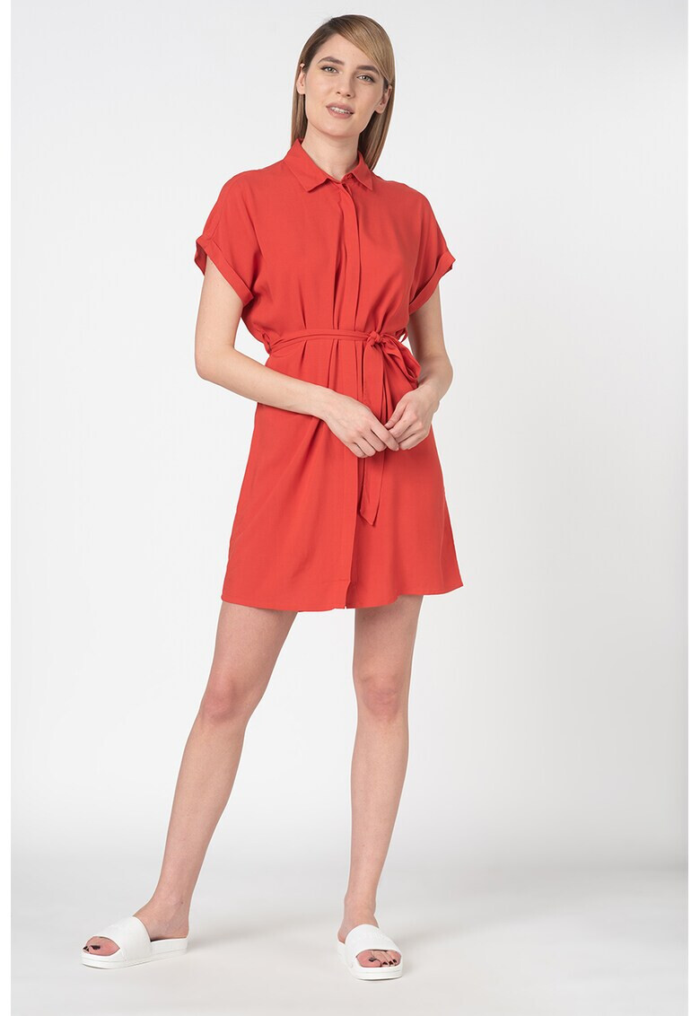 Vero Moda Къса рокля тип риза с колан - Pepit.bg