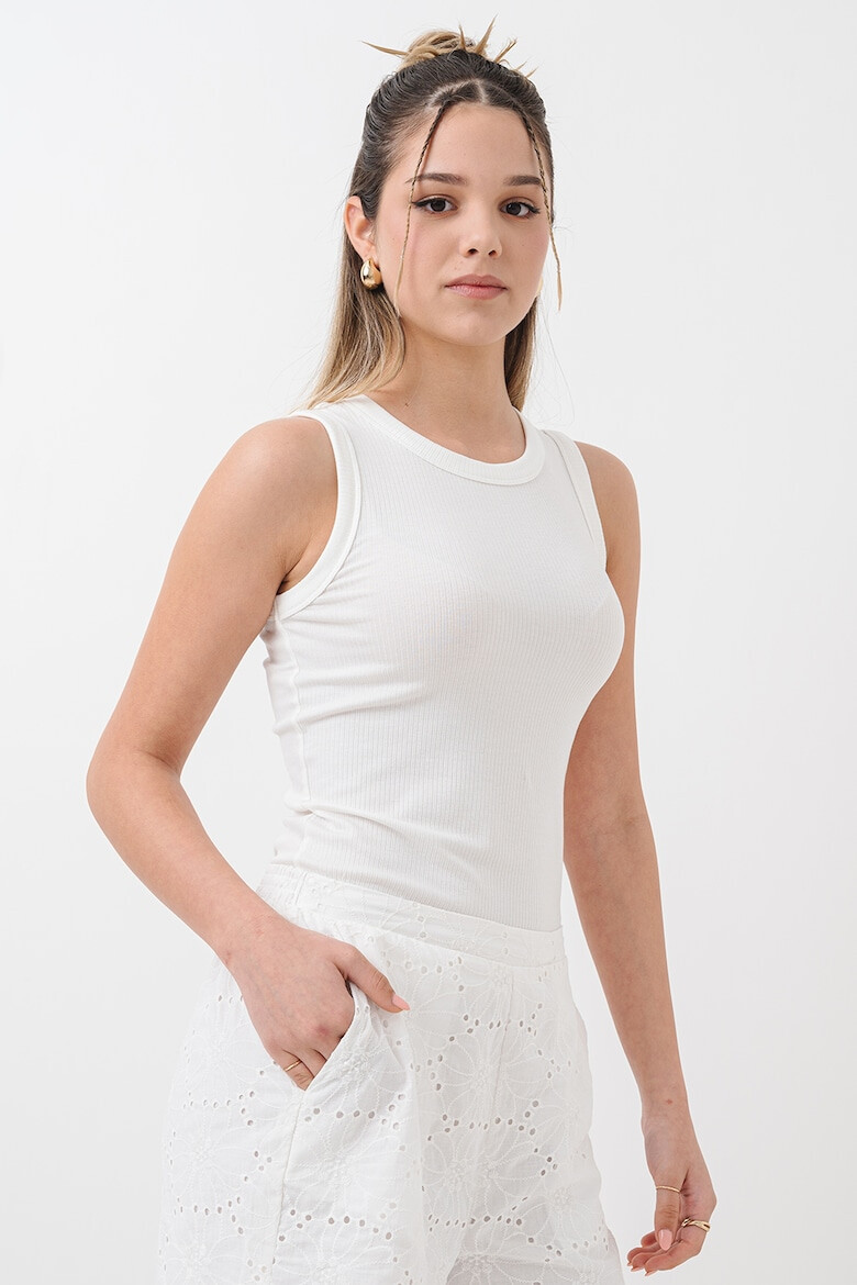 Vero Moda Топ с лиосел и овално деколте - Pepit.bg