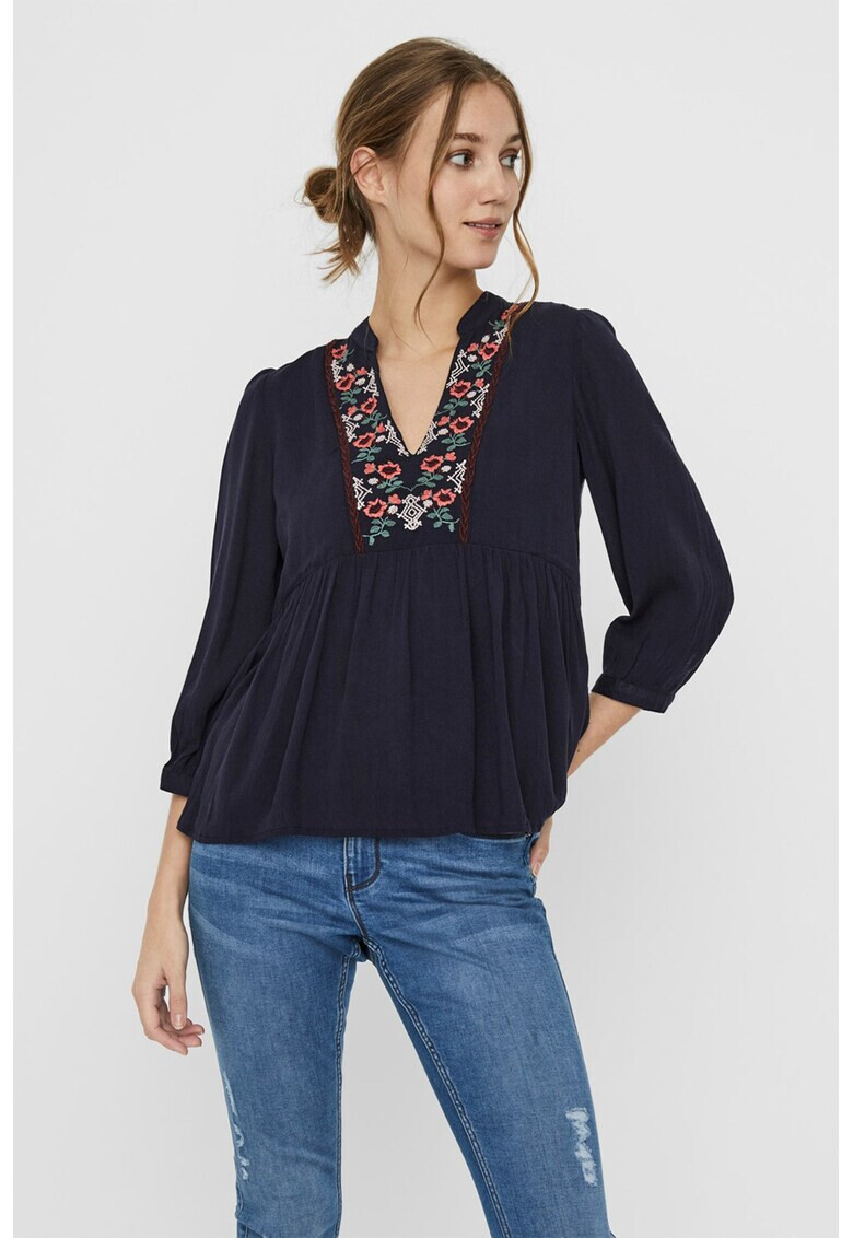 Vero Moda Туника с флорални бродерии - Pepit.bg