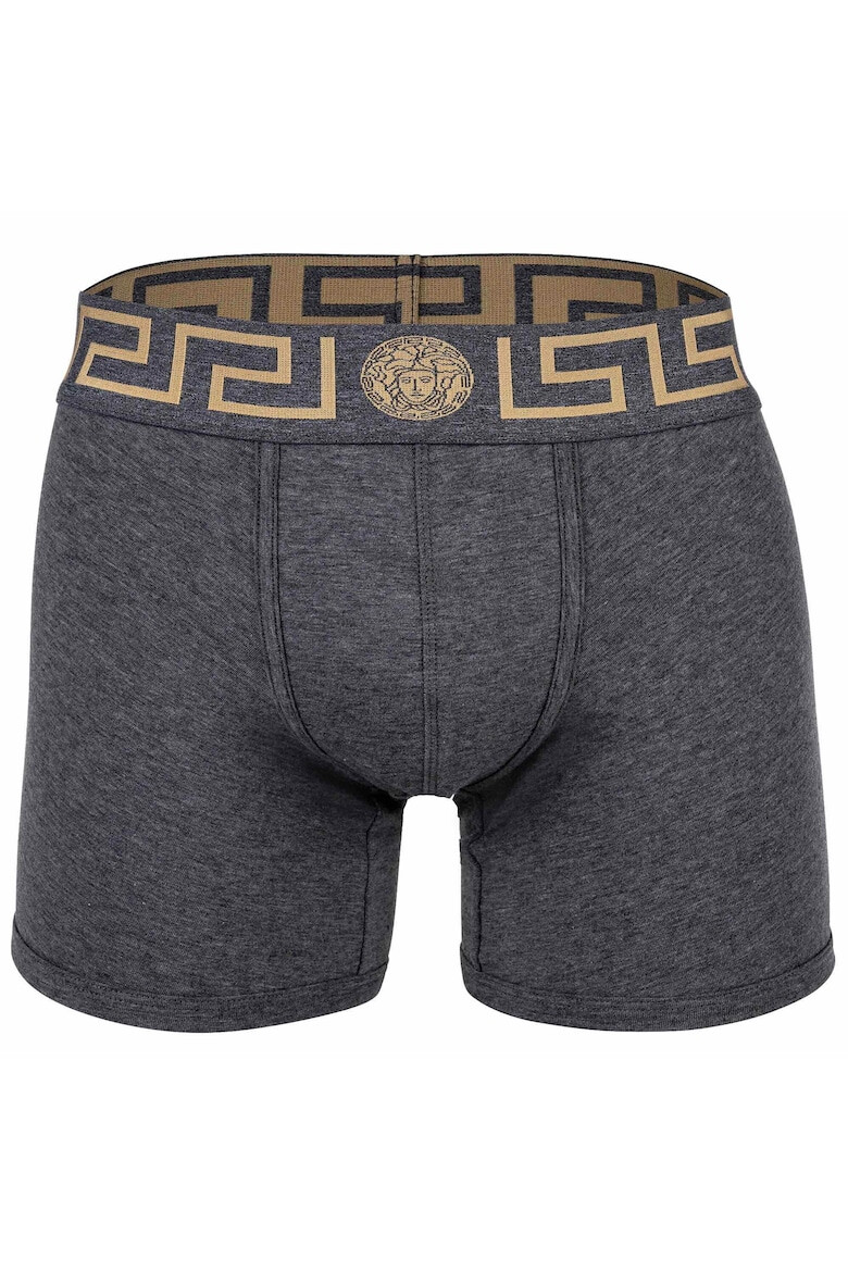 Versace Боксерки с лого на талията - Tъмносив - Pepit.bg