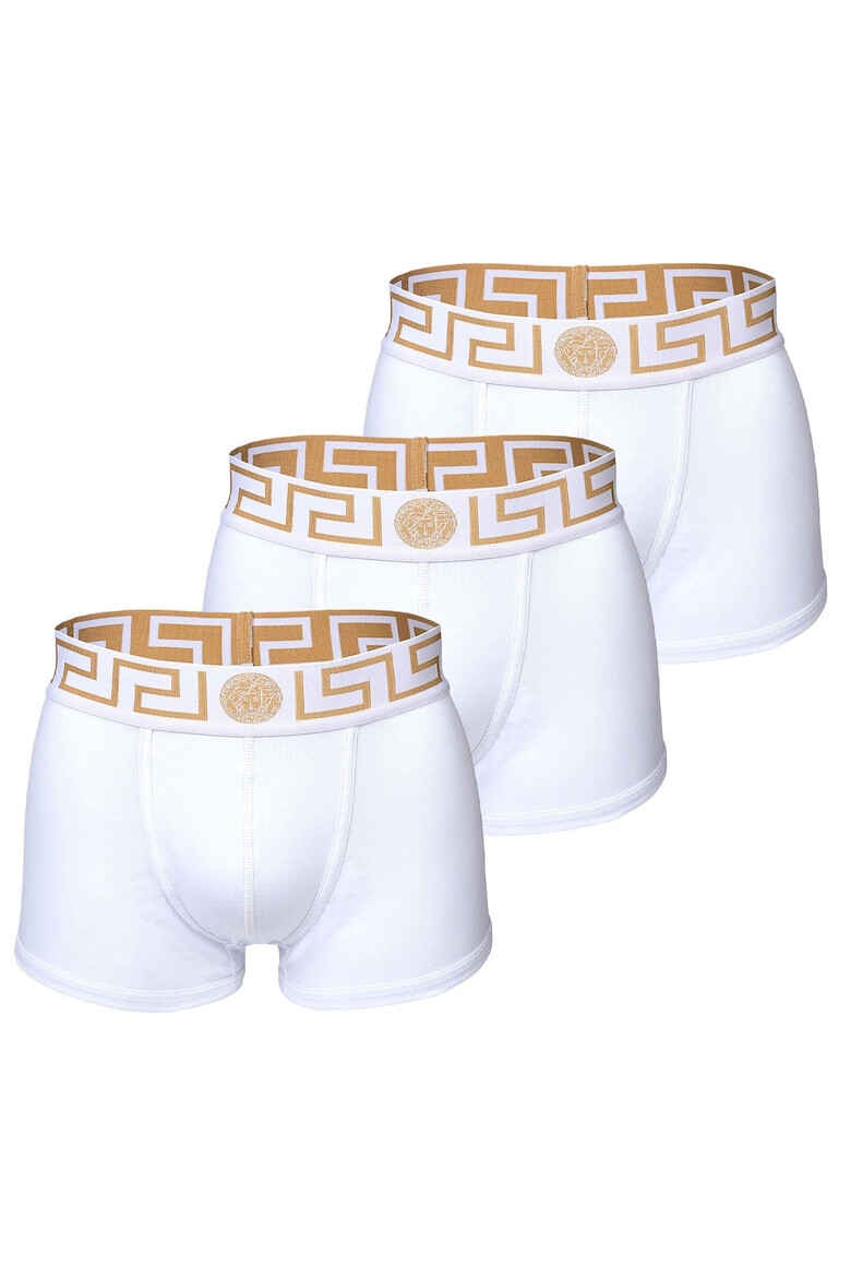 Versace Боксерки с лого на талията - 3 чифта - Бял - Pepit.bg