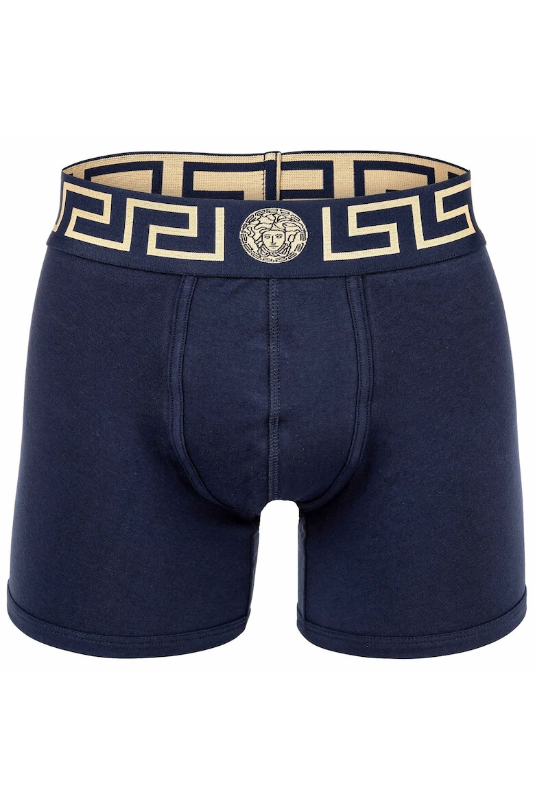 Versace Боксерки Topeka с лого - 2 чифта - Бял/Син - Pepit.bg