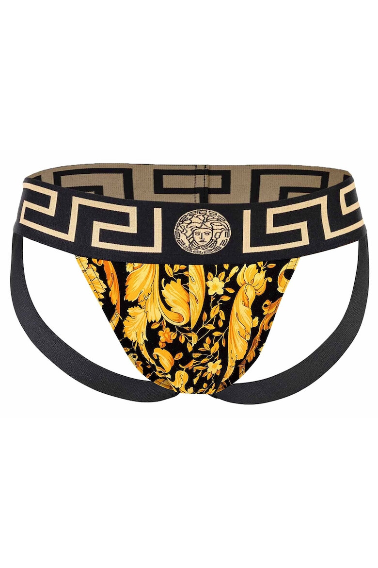 Versace Джогстрап с графика - Златист/Черен - Pepit.bg