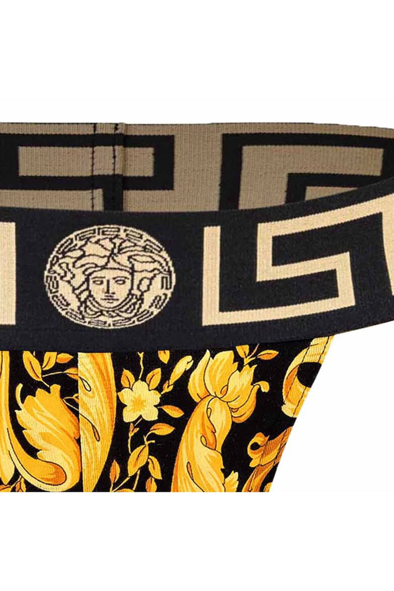 Versace Джогстрап с графика - Златист/Черен - Pepit.bg