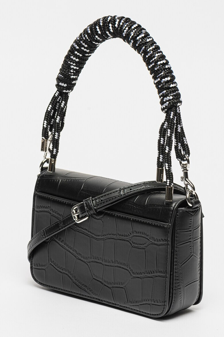 Versace Jeans Couture Кожена чанта Logo Twist с капаче - Pepit.bg