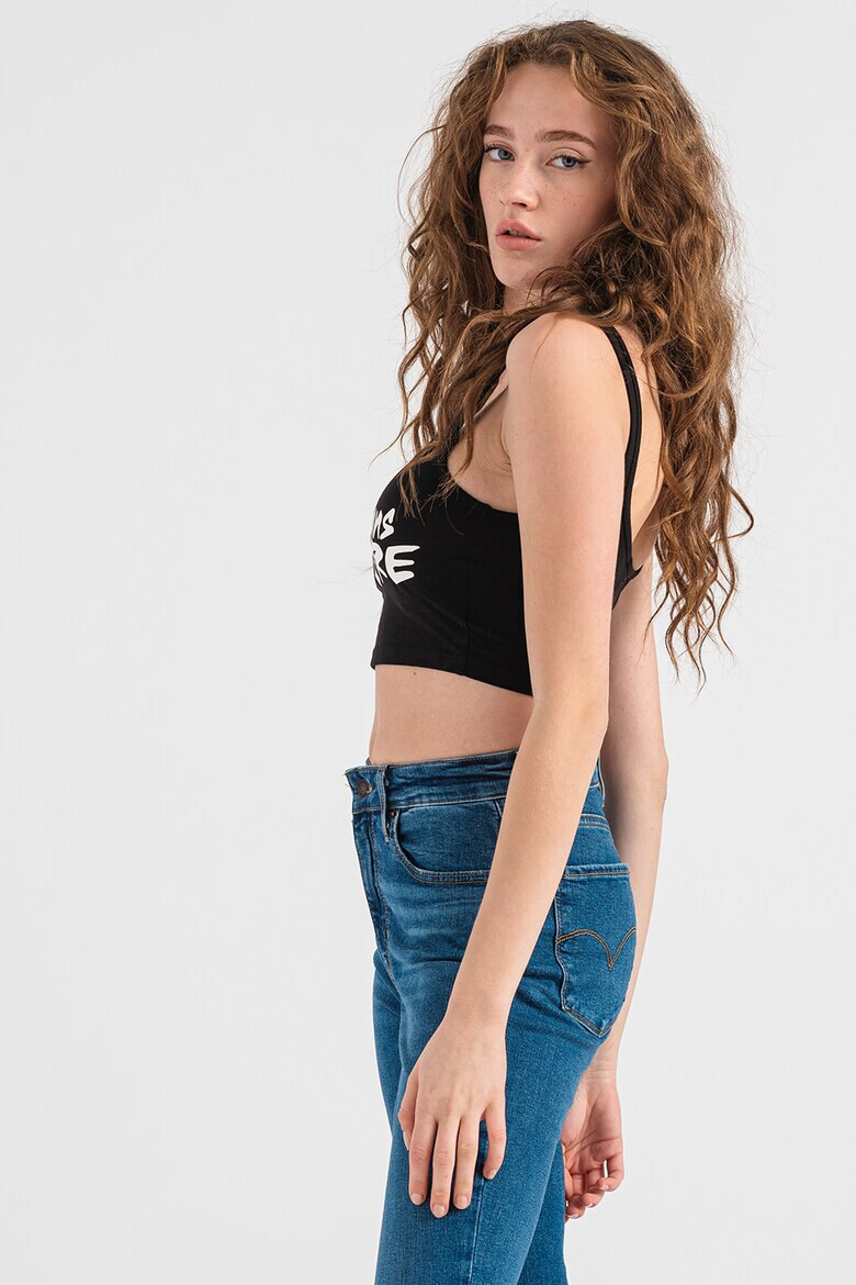 Versace Jeans Couture Къс топ с лого - Pepit.bg