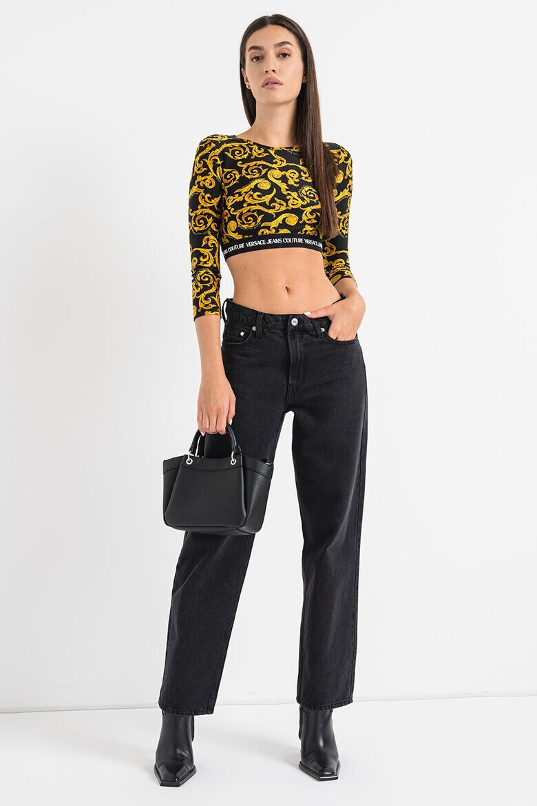 Versace Jeans Couture Къса блуза с десен - Pepit.bg