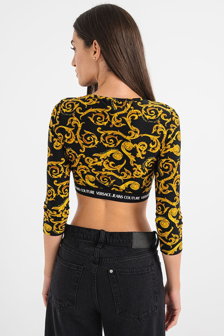 Versace Jeans Couture Къса блуза с десен - Pepit.bg