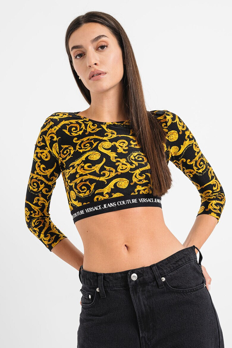 Versace Jeans Couture Къса блуза с десен - Pepit.bg