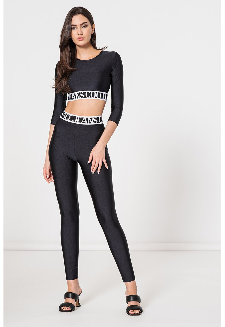 Versace Jeans Couture Къса блуза с лого - Pepit.bg