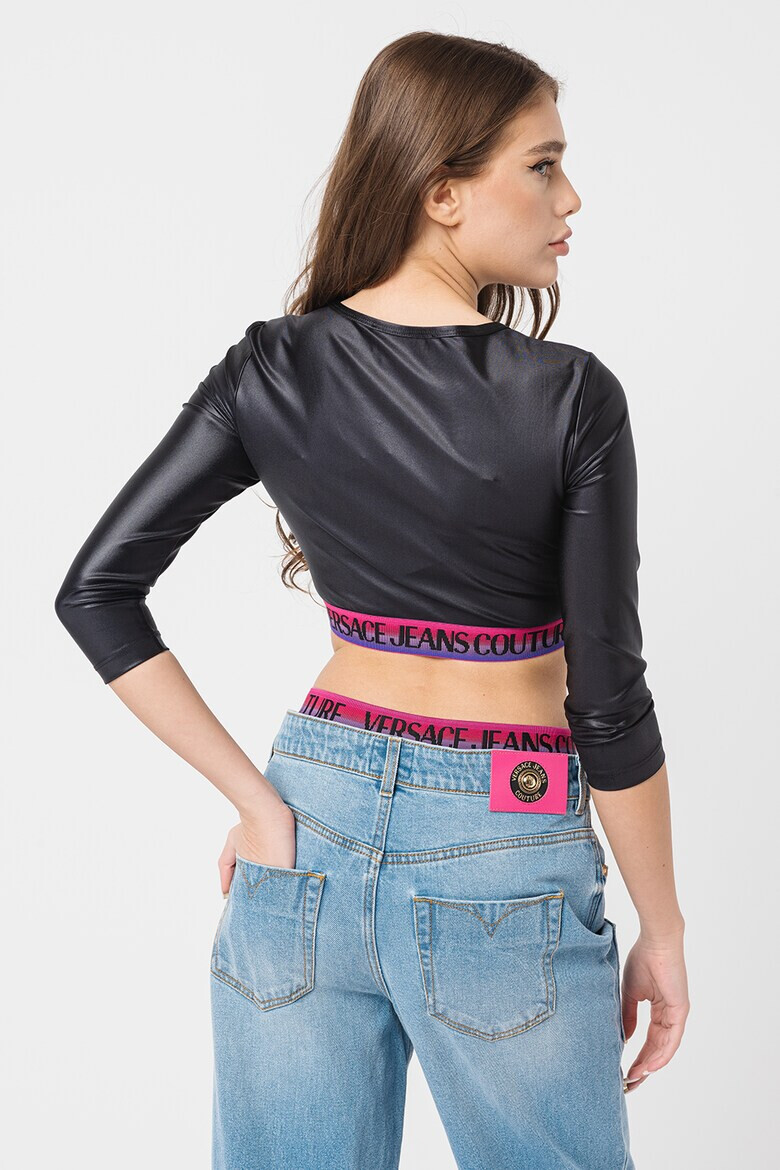 Versace Jeans Couture Къса блуза с лого - Pepit.bg