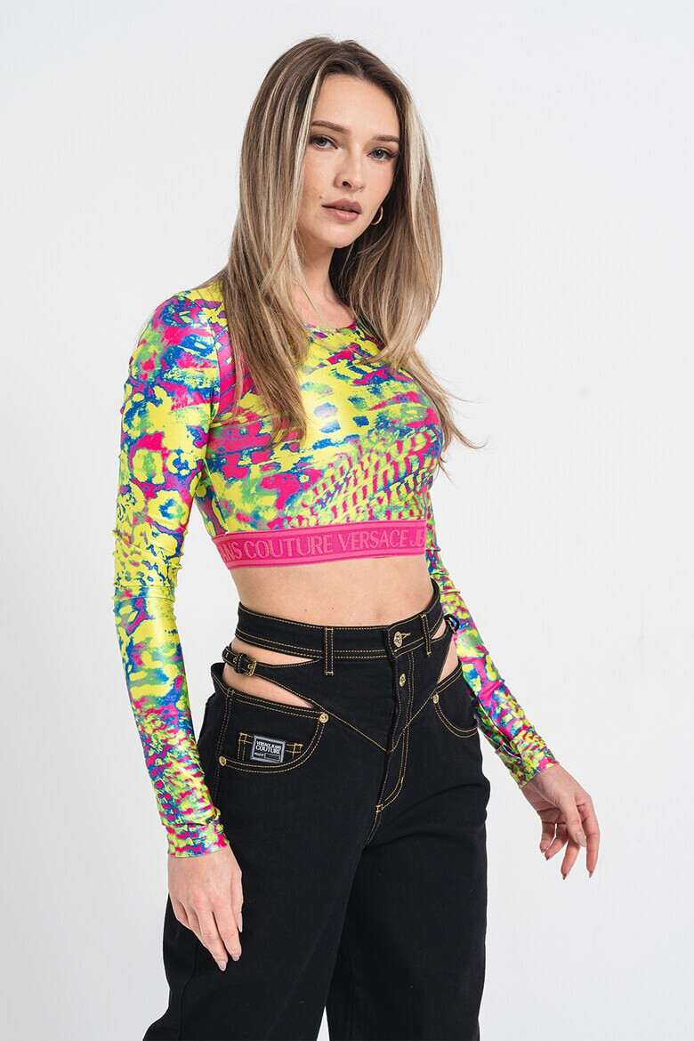 Versace Jeans Couture Къса блуза с лого - Pepit.bg