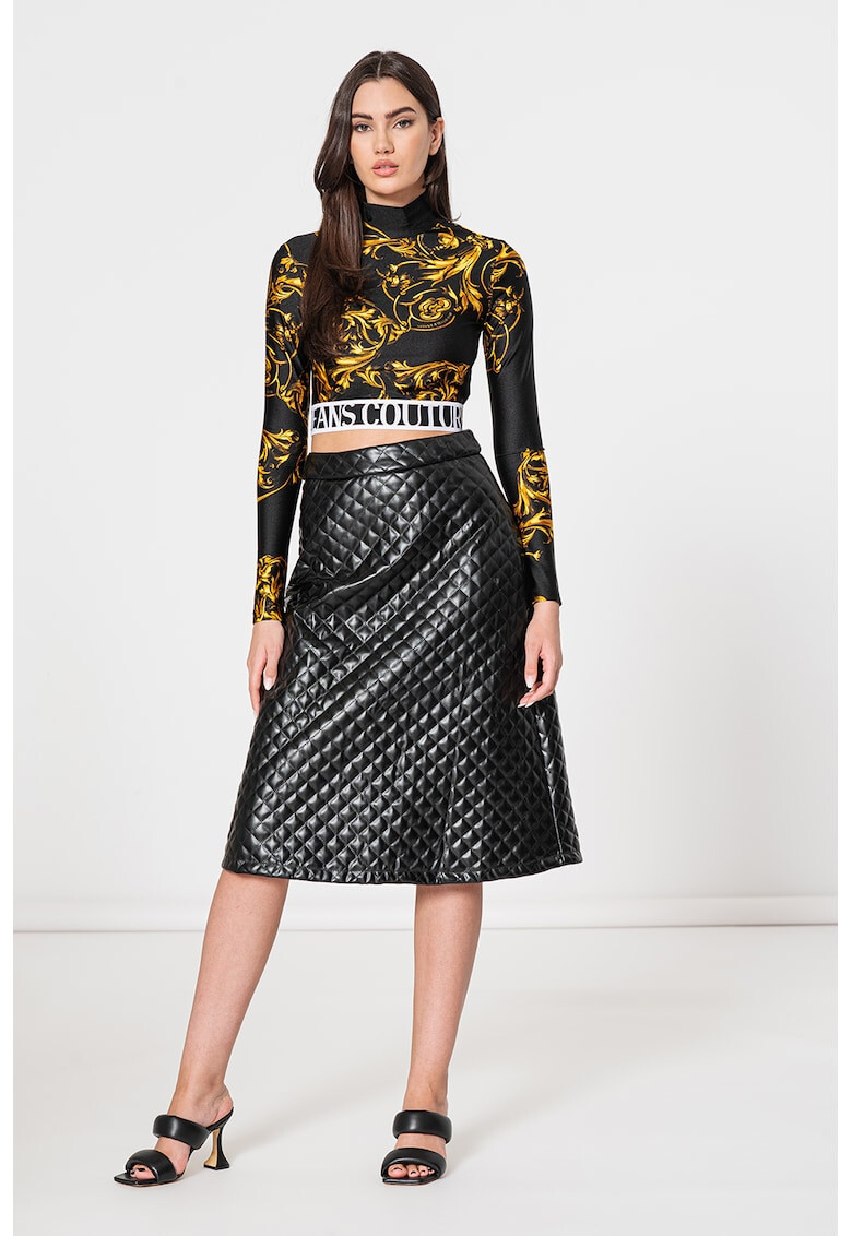 Versace Jeans Couture Къса блуза с принт - Pepit.bg