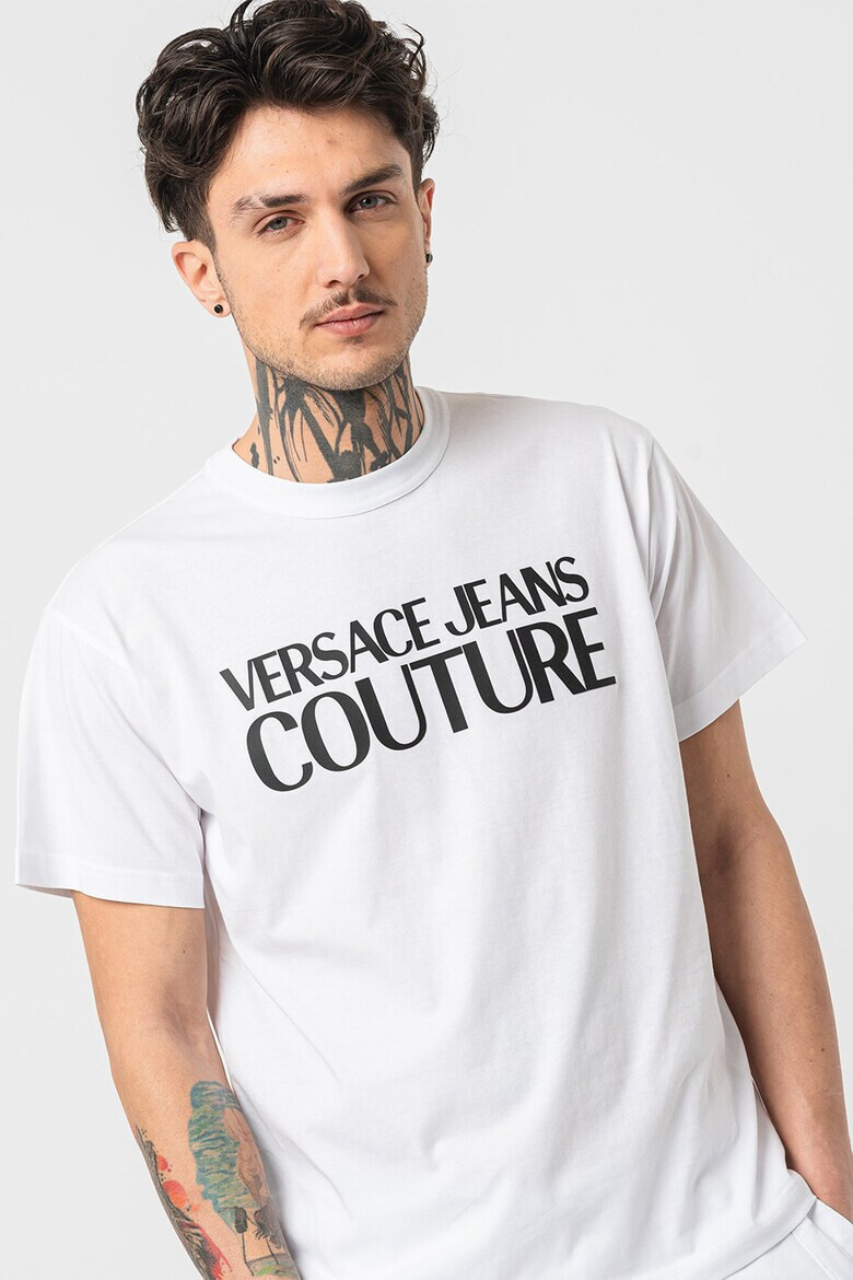 Versace Jeans Couture Памучна тениска с лого - Pepit.bg