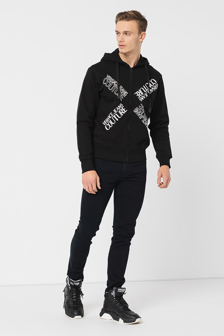Versace Jeans Couture Памучно худи с цип - Pepit.bg