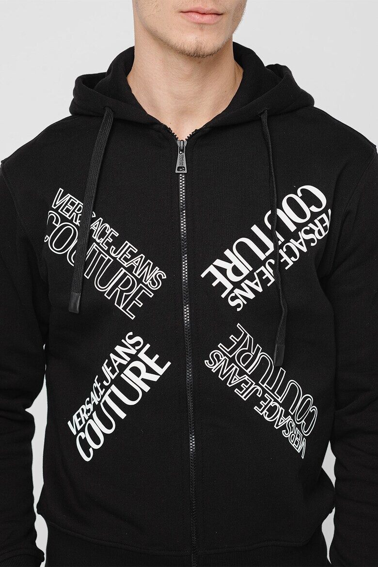 Versace Jeans Couture Памучно худи с цип - Pepit.bg