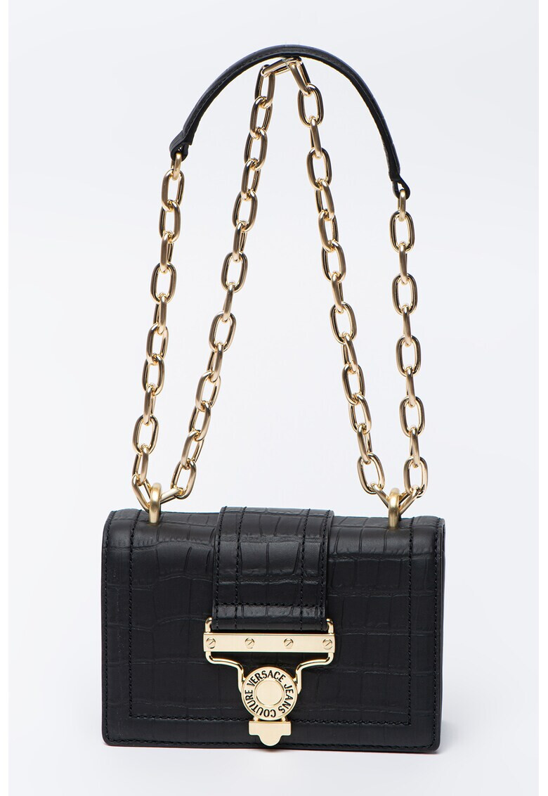 Versace Jeans Couture Кожена чанта с шагрен - Pepit.bg