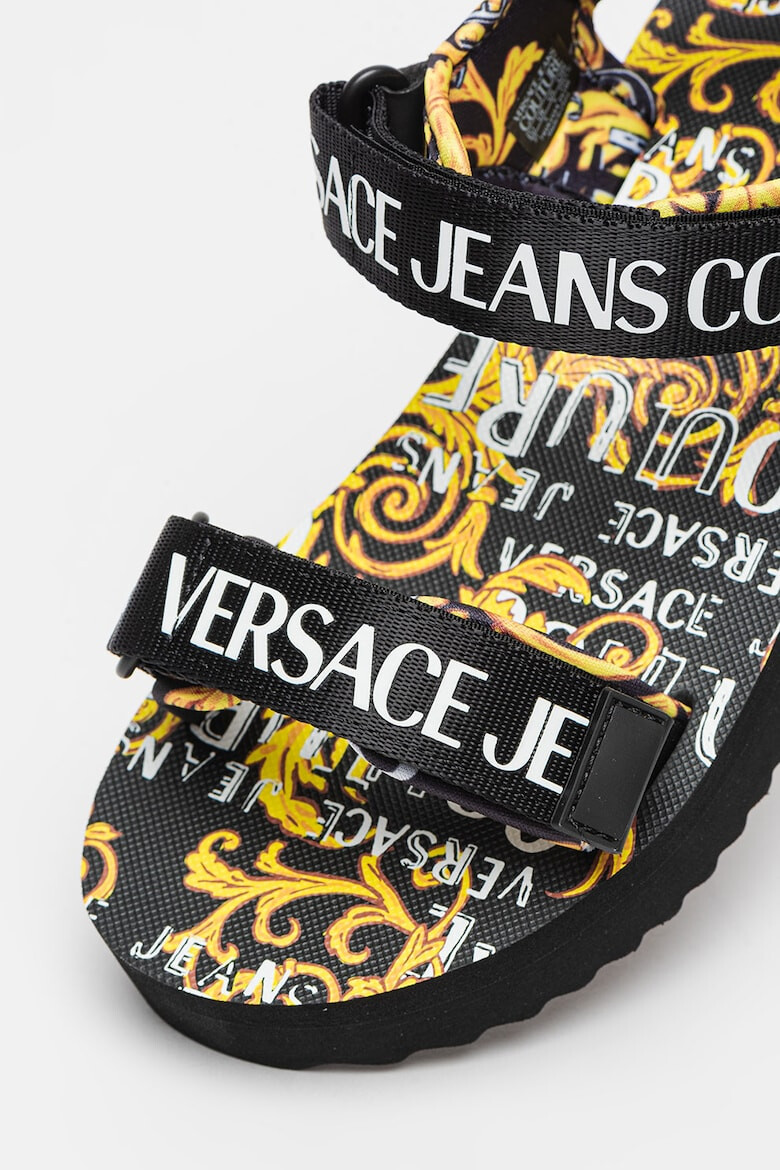 Versace Jeans Couture Сандали с барокови мотиви и велкро - Pepit.bg