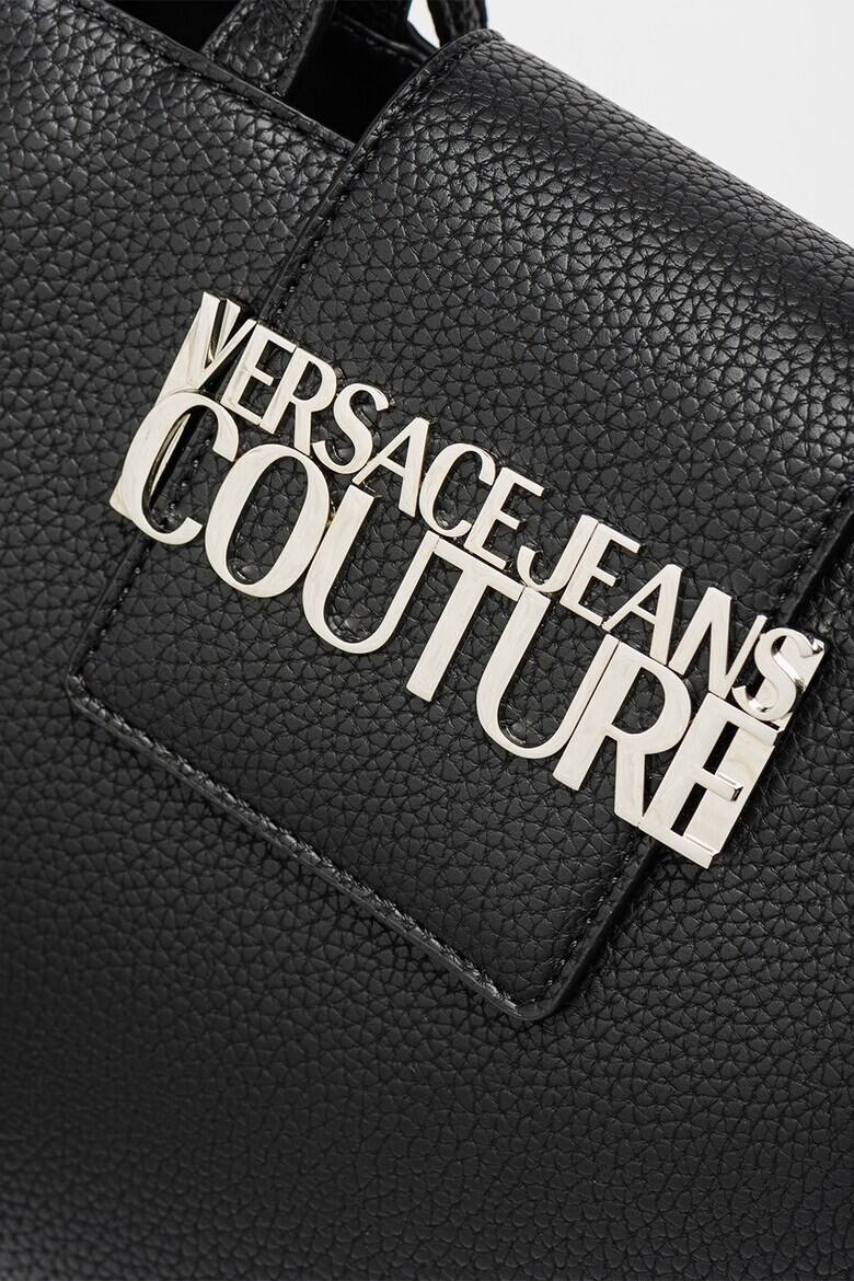 Versace Jeans Couture Шопинг чанта от еко кожа с метално лого - Pepit.bg