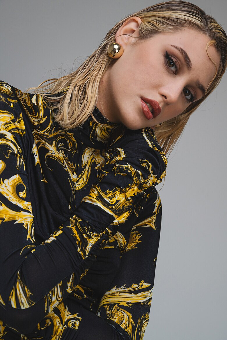 Versace Jeans Couture Слим блуза с принт - Pepit.bg
