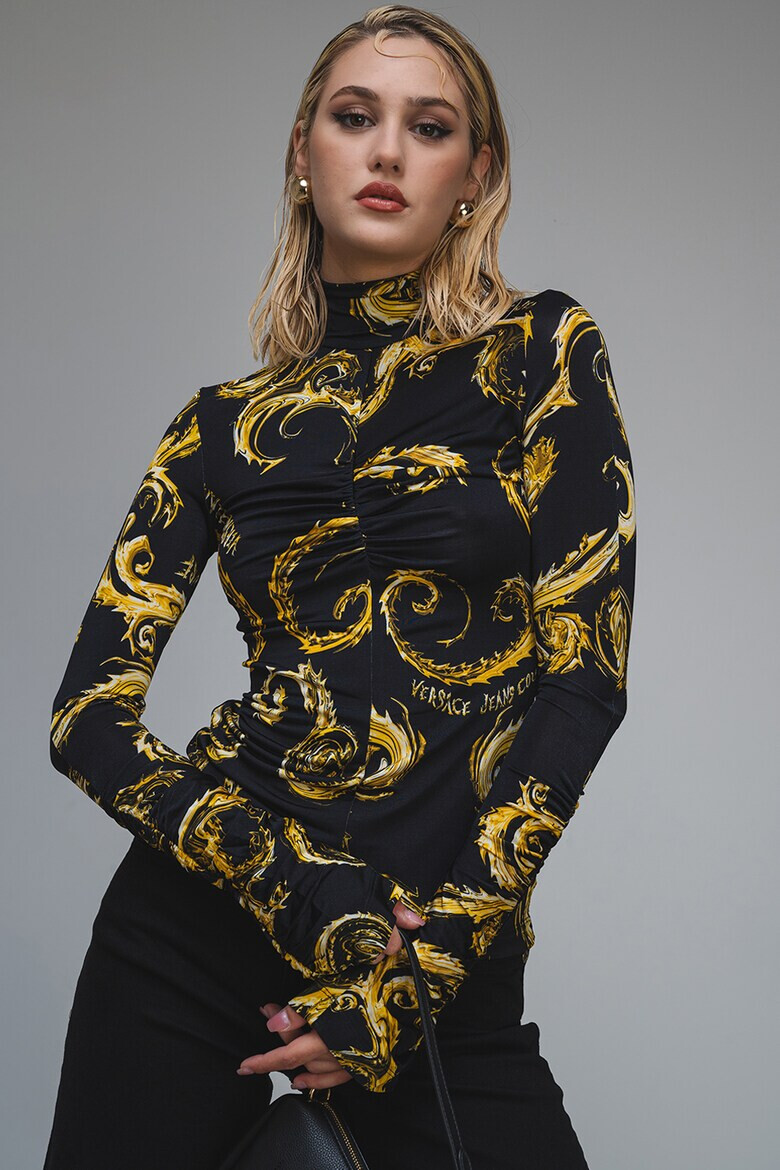 Versace Jeans Couture Слим блуза с принт - Pepit.bg