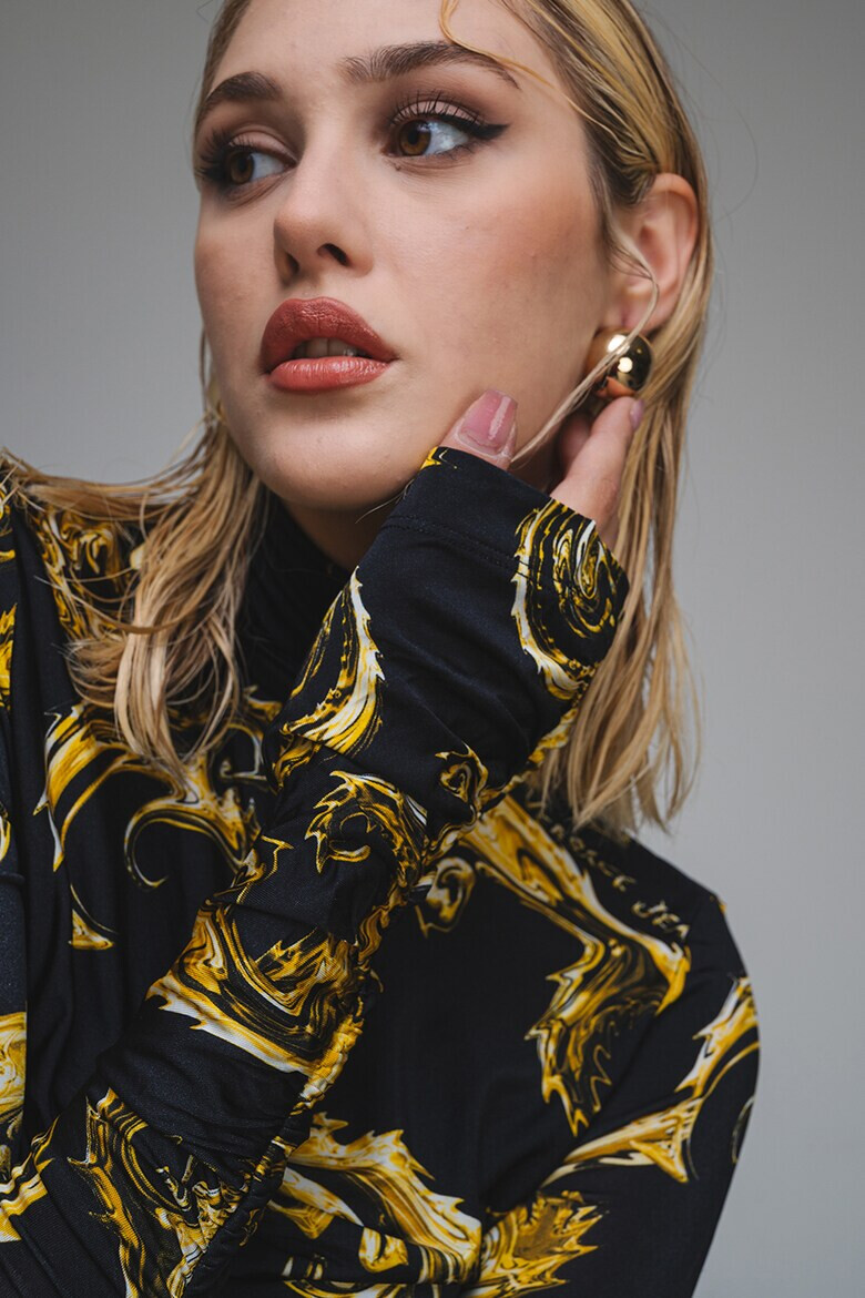 Versace Jeans Couture Слим блуза с принт - Pepit.bg