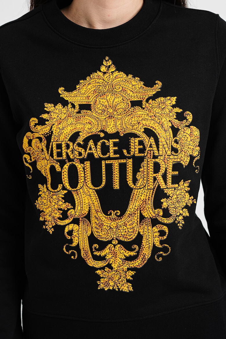 Versace Jeans Couture Суитшърт с декоративни камъни - Pepit.bg