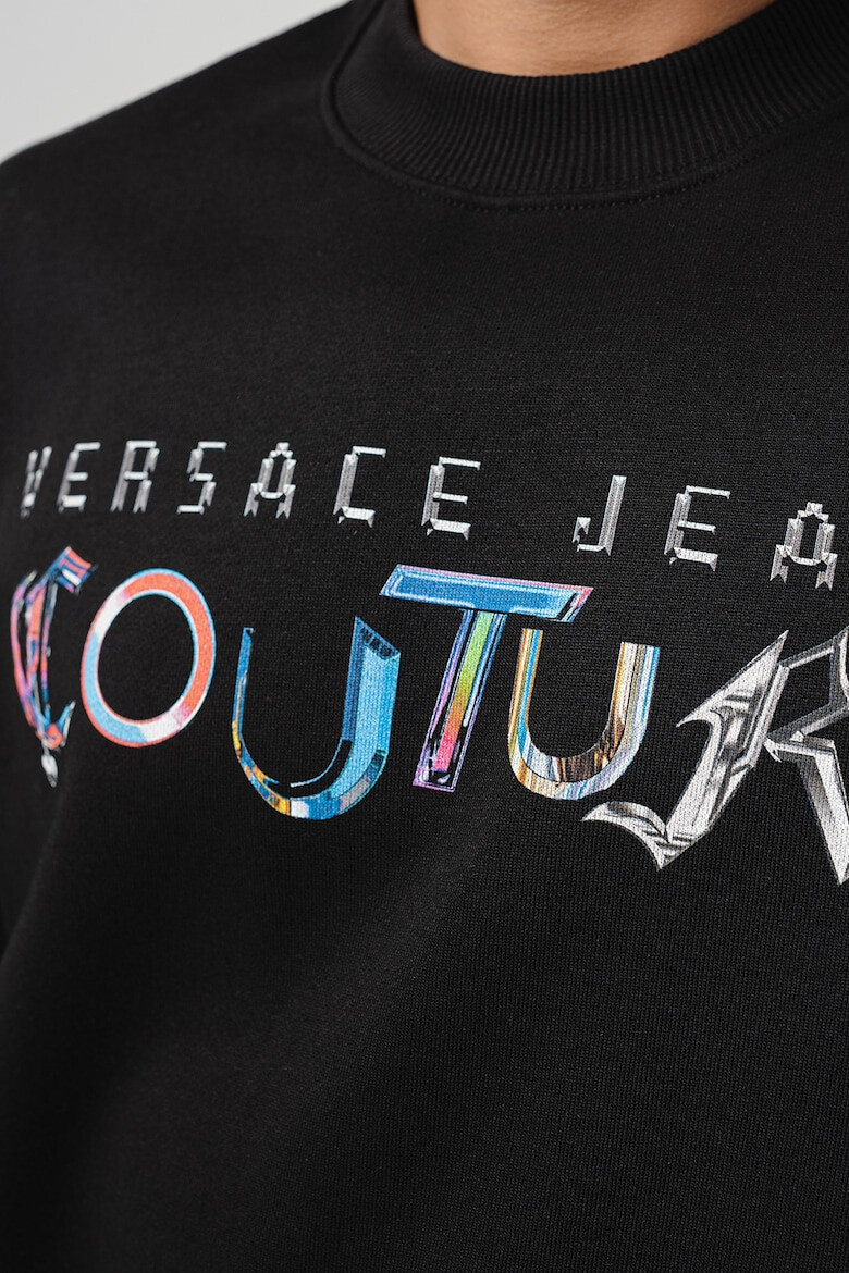 Versace Jeans Couture Суитшърт с овално деколте и лого - Pepit.bg