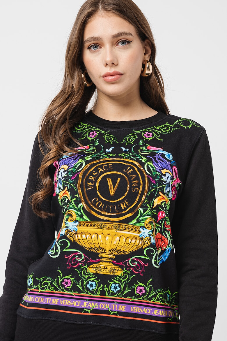 Versace Jeans Couture Суитшърт с овално деколте и щампа - Pepit.bg