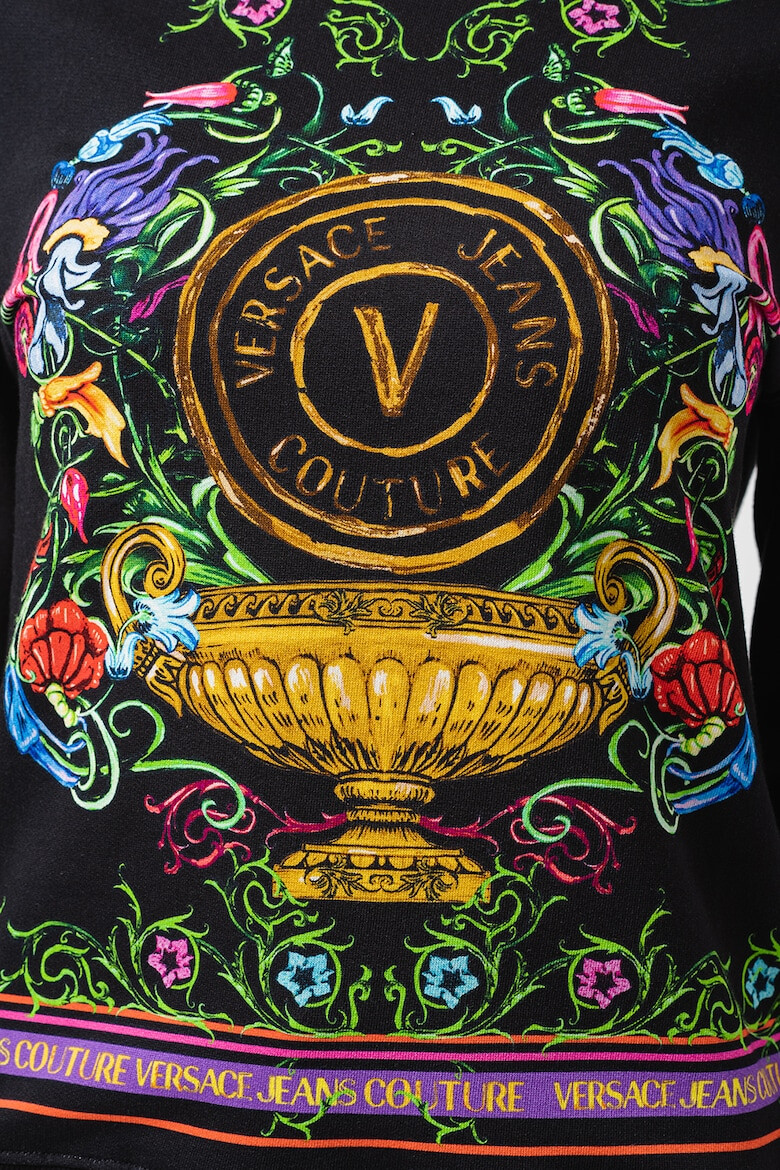 Versace Jeans Couture Суитшърт с овално деколте и щампа - Pepit.bg