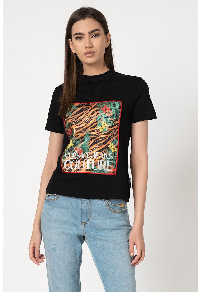 Versace Jeans Couture Тениска с десен - Pepit.bg
