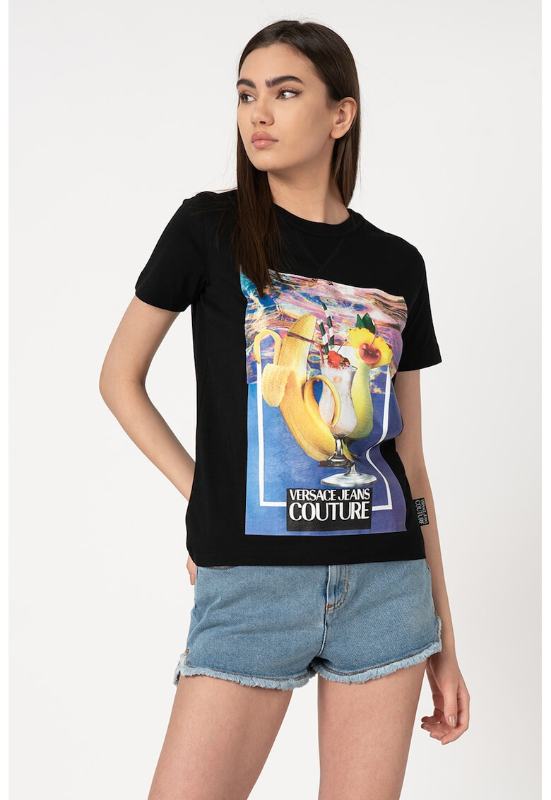 Versace Jeans Couture Тениска с десен - Pepit.bg