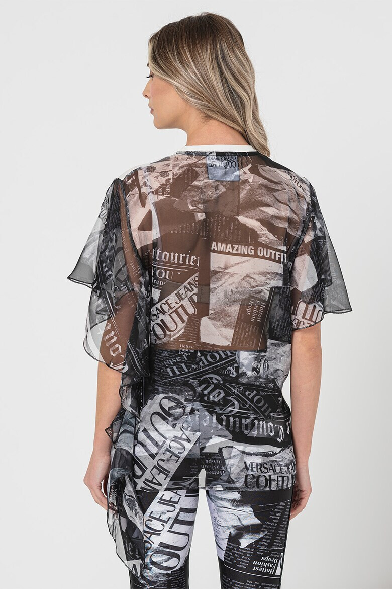 Versace Jeans Couture Тениска с шифон - Pepit.bg