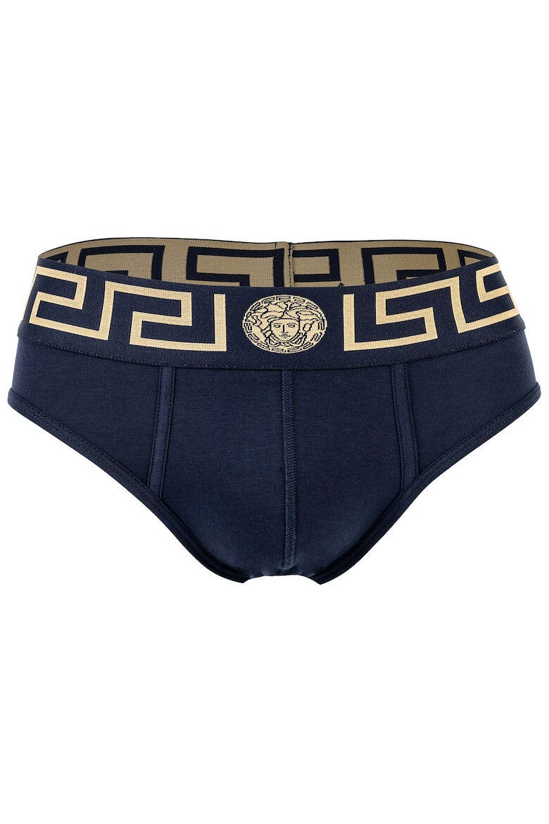 Versace Слипове Topeka с лого - Тъмносин - Pepit.bg