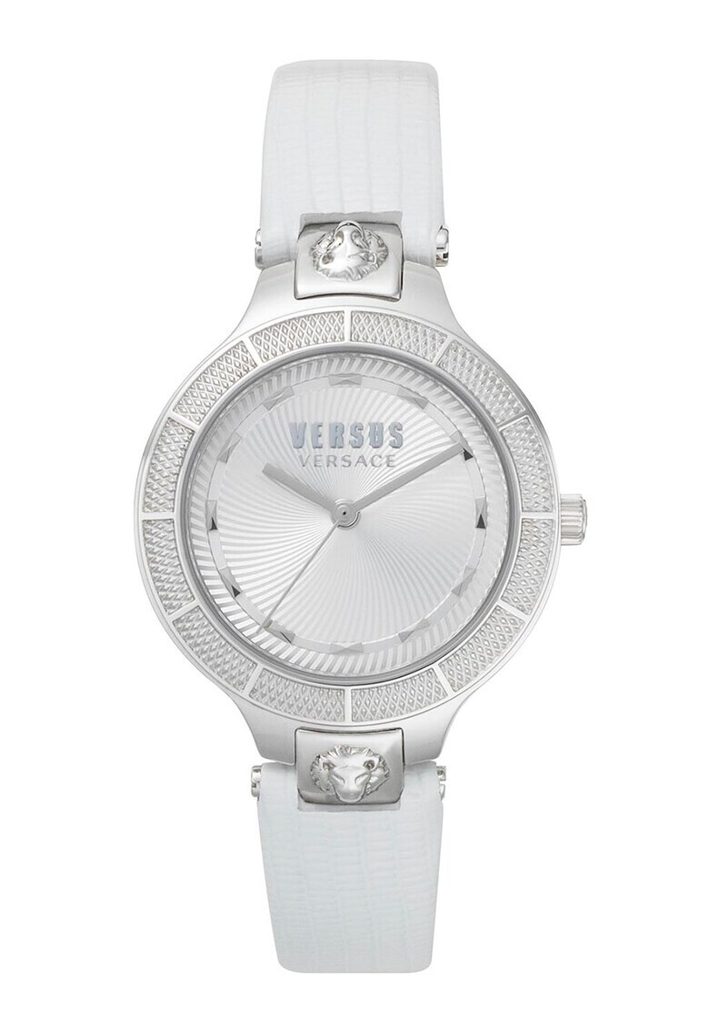 VERSUS VERSACE Иноксов часовник с кожена каишка - Pepit.bg