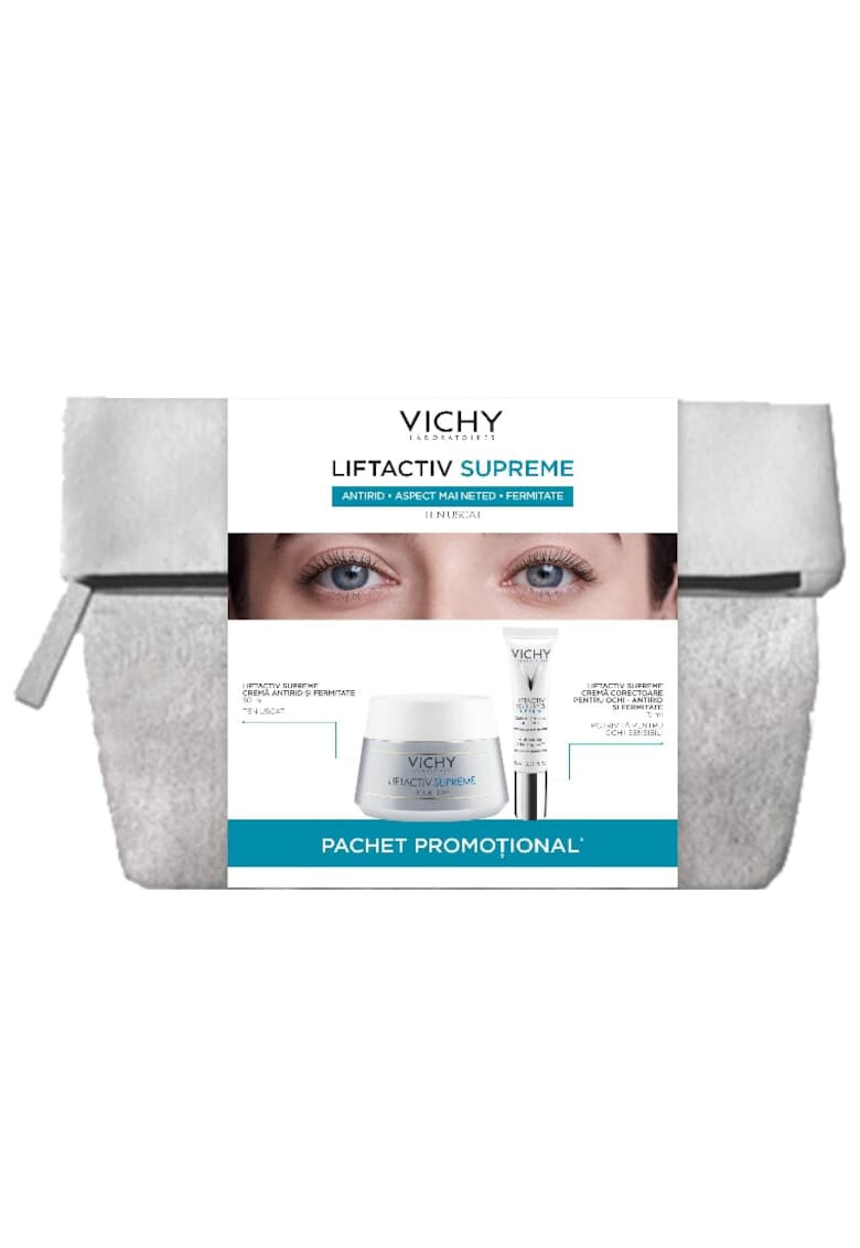 Vichy Комплект Liftactiv Supreme Крем против бръчки Лифтинг За суха кожа 50 мл + Крем за очи Liftactiv 15 мл - Pepit.bg