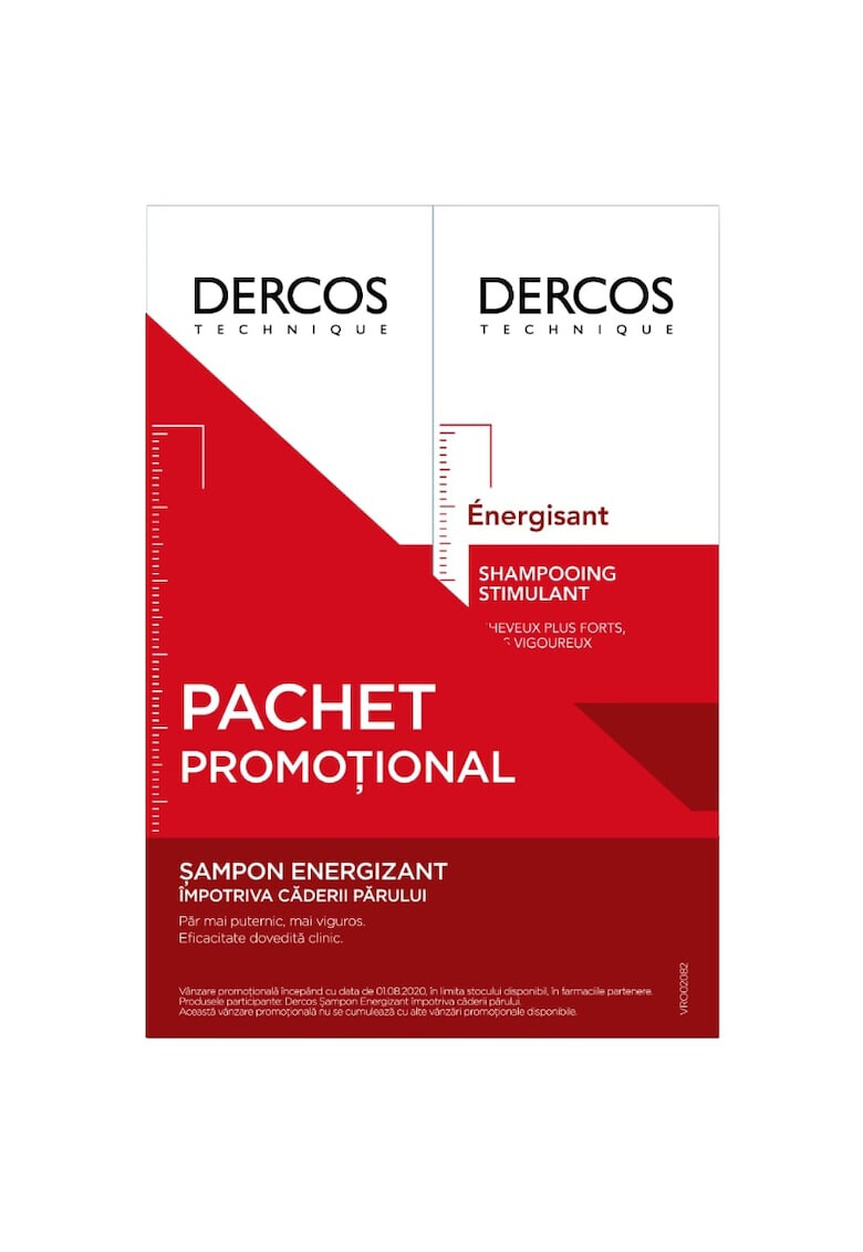 Vichy Промоционален пакет: 2 x Шампоан против косопад Dercos Energising С аминексил 200 мл - Pepit.bg