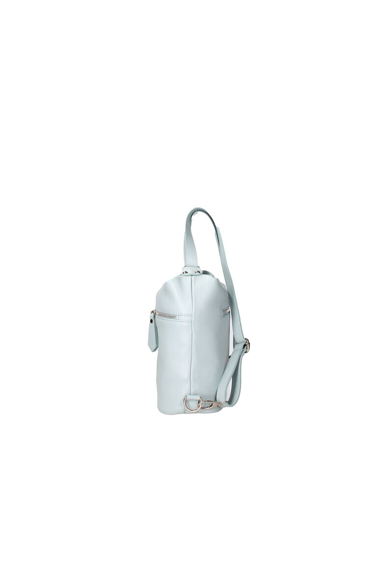 Viola Castellani Конвертируема кожена чанта - Пастелносин - Pepit.bg