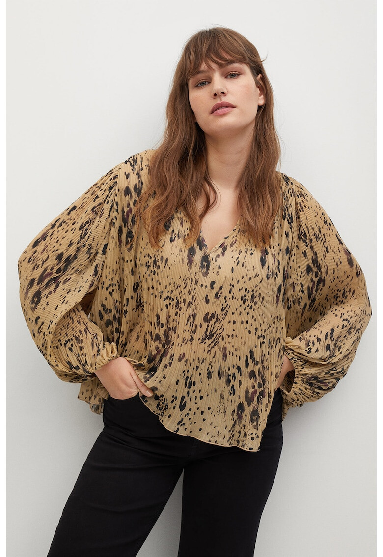 VIOLETA BY MANGO Блуза Tigris с набирания - Pepit.bg
