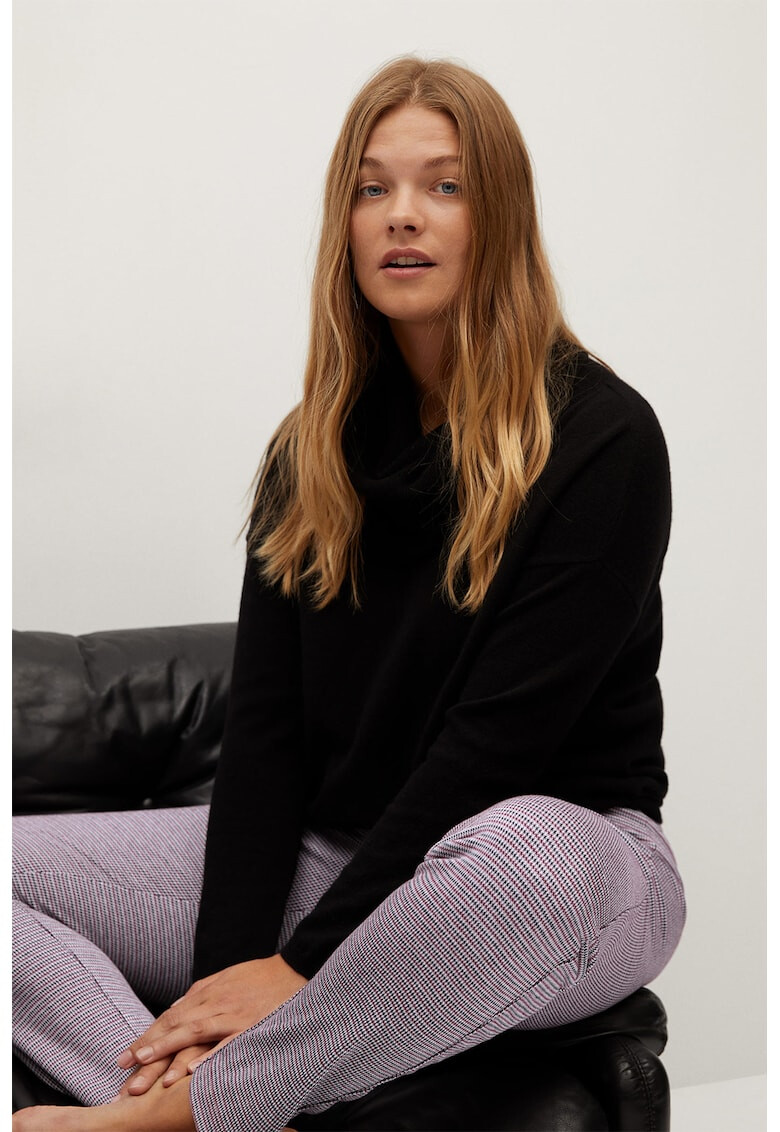 VIOLETA BY MANGO Панталон Roma с шарка пепит - Pepit.bg