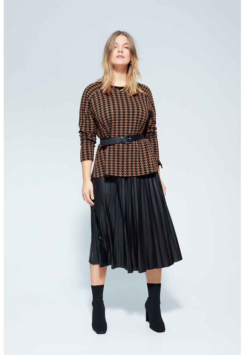 VIOLETA BY MANGO Пепитен суитшърт Lolita - Pepit.bg