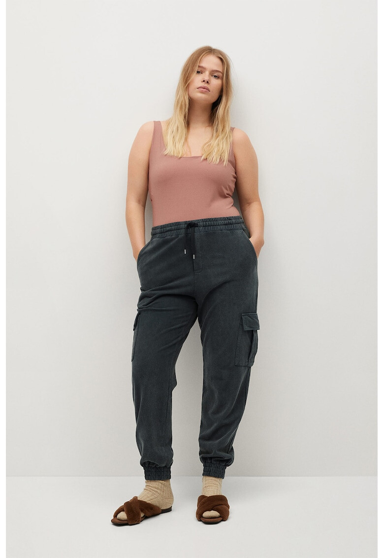 VIOLETA BY MANGO Спортен панталон Cargo с еластична талия - Pepit.bg