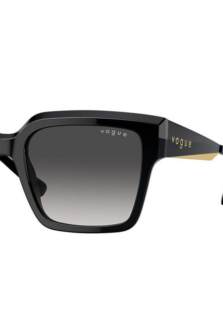 VOGUE EYEWEAR Правоъгълни слънчеви очила с градиента - Черен - Pepit.bg