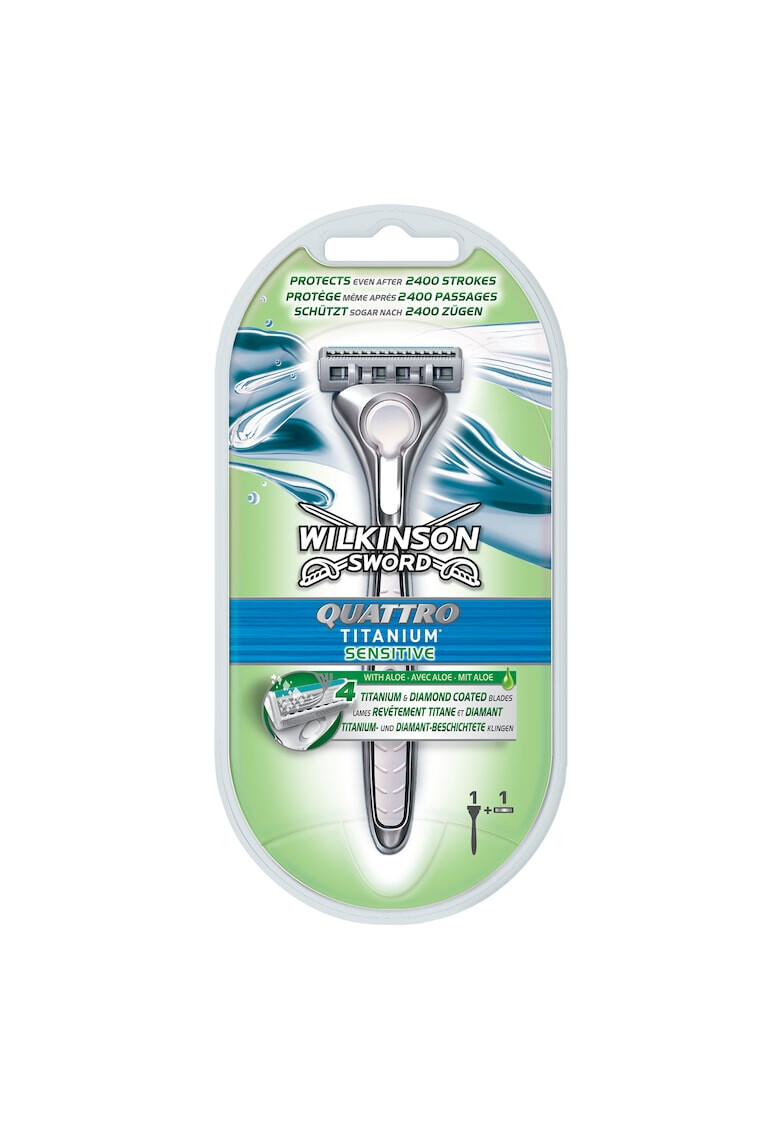 Wilkinson Самобръсначка Quattro Titanium Sensitive Мъже - Pepit.bg