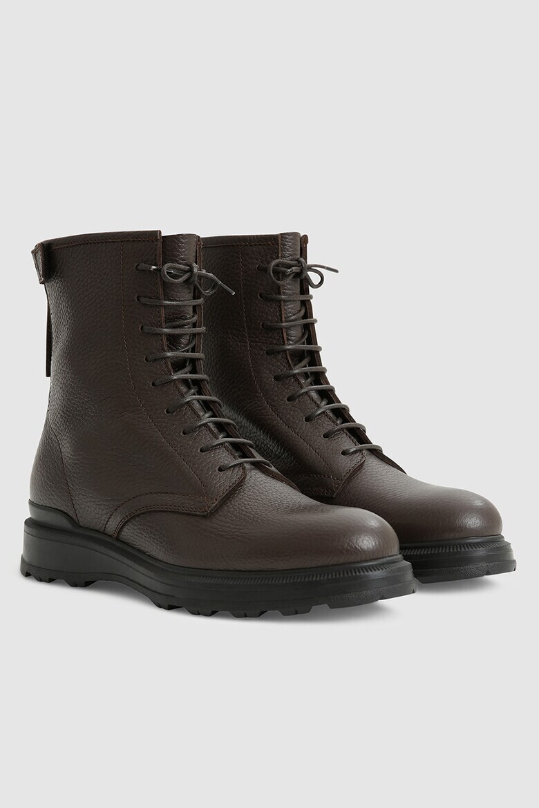 Woolrich Кожени боти с овален връх - Pepit.bg
