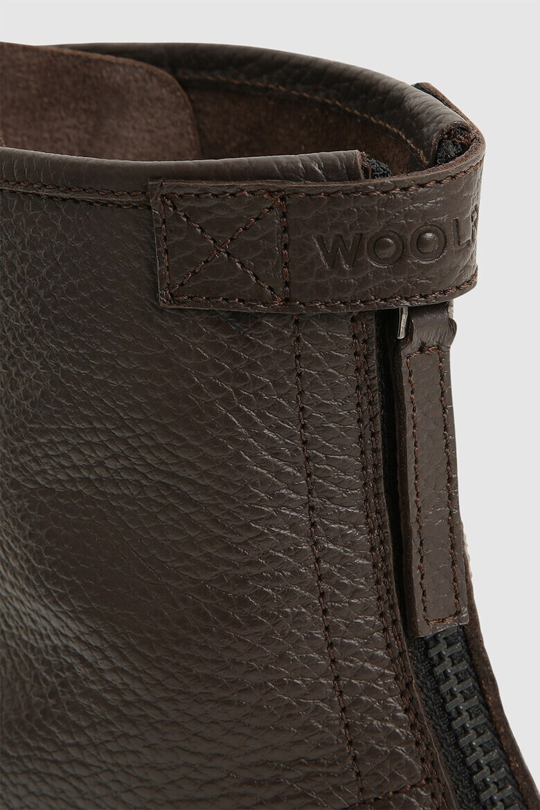 Woolrich Кожени боти с овален връх - Pepit.bg
