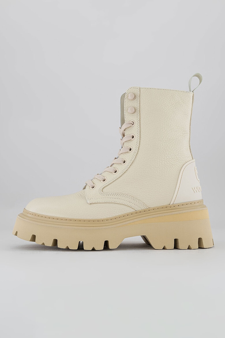 Woolrich Кожени боти с релеф - Pepit.bg
