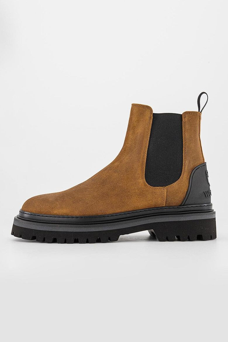 Woolrich Велурени боти Chelsea с лого - Pepit.bg
